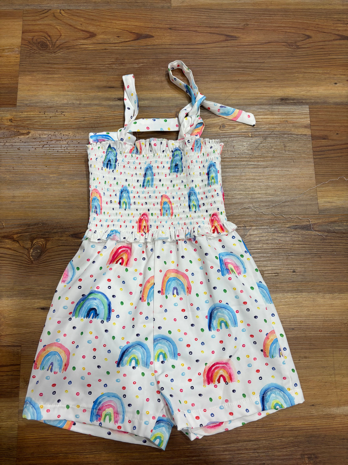 Rainbow Smocked Romper