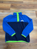 Blue Colorblock 1/4 Zip Pullover
