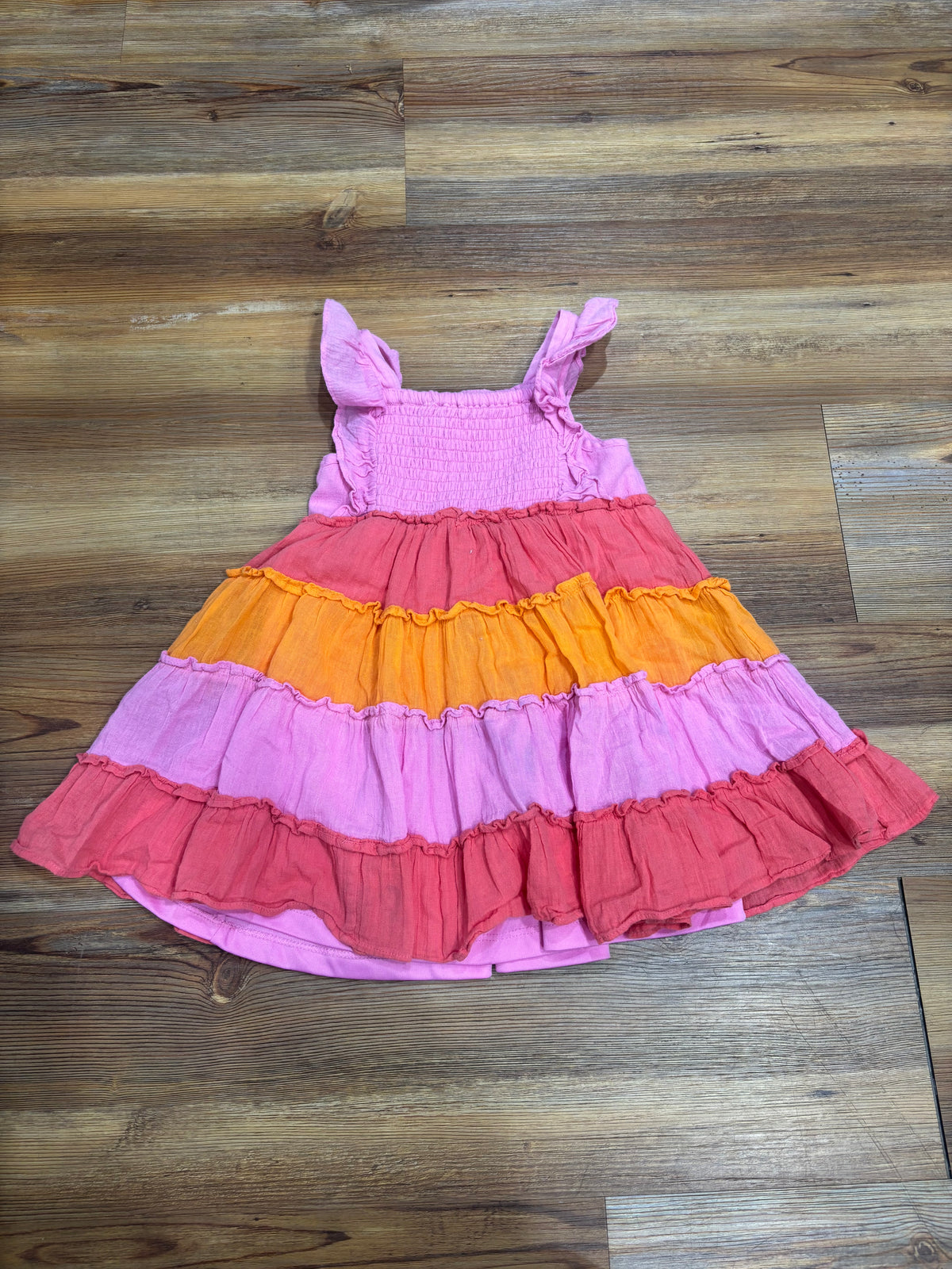 Pink & Orange Ruffle Dress