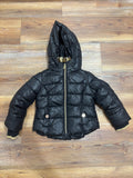 Black Puffer Leopard Jacket