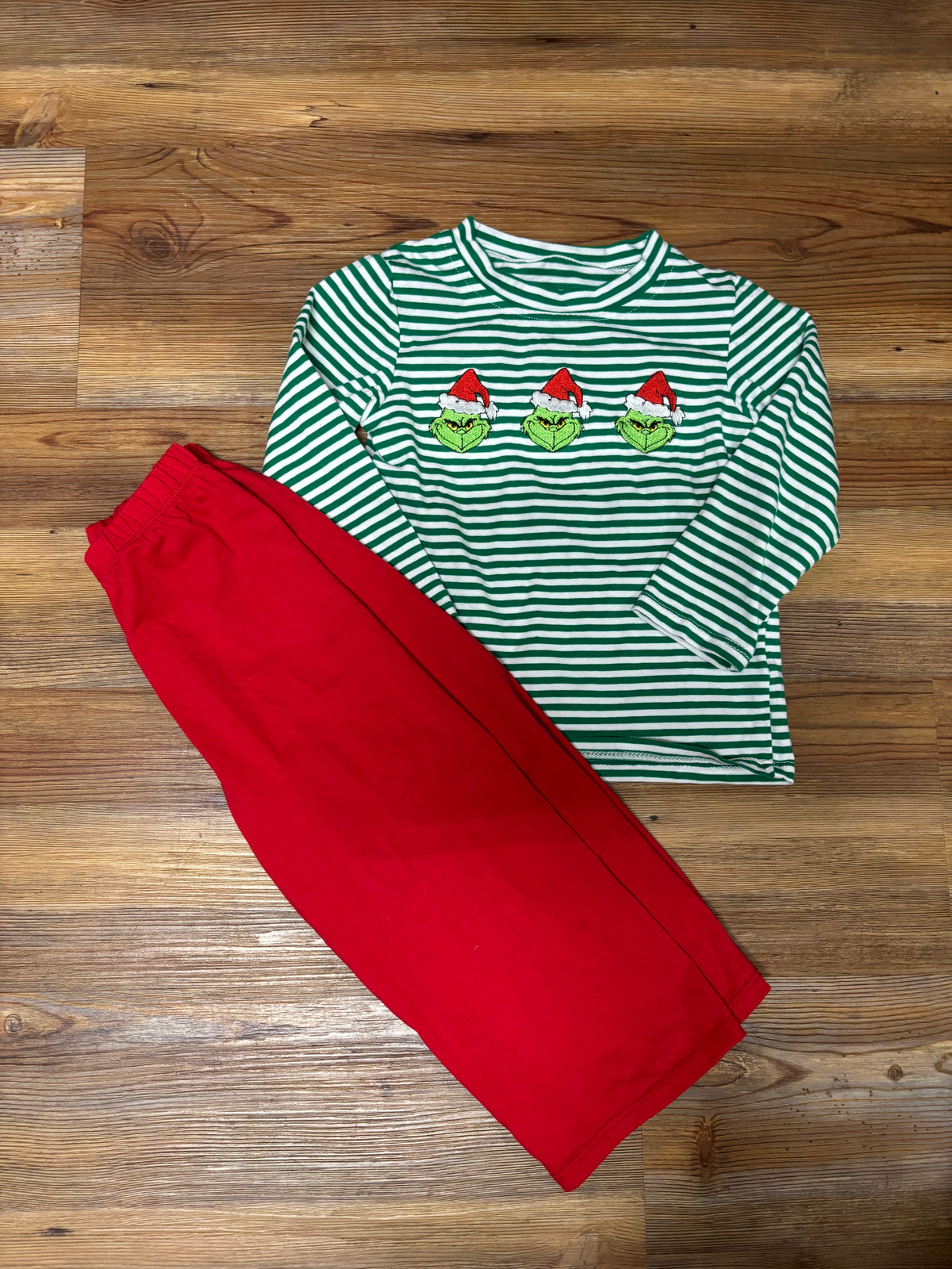 Green Stripe Grinch Set
