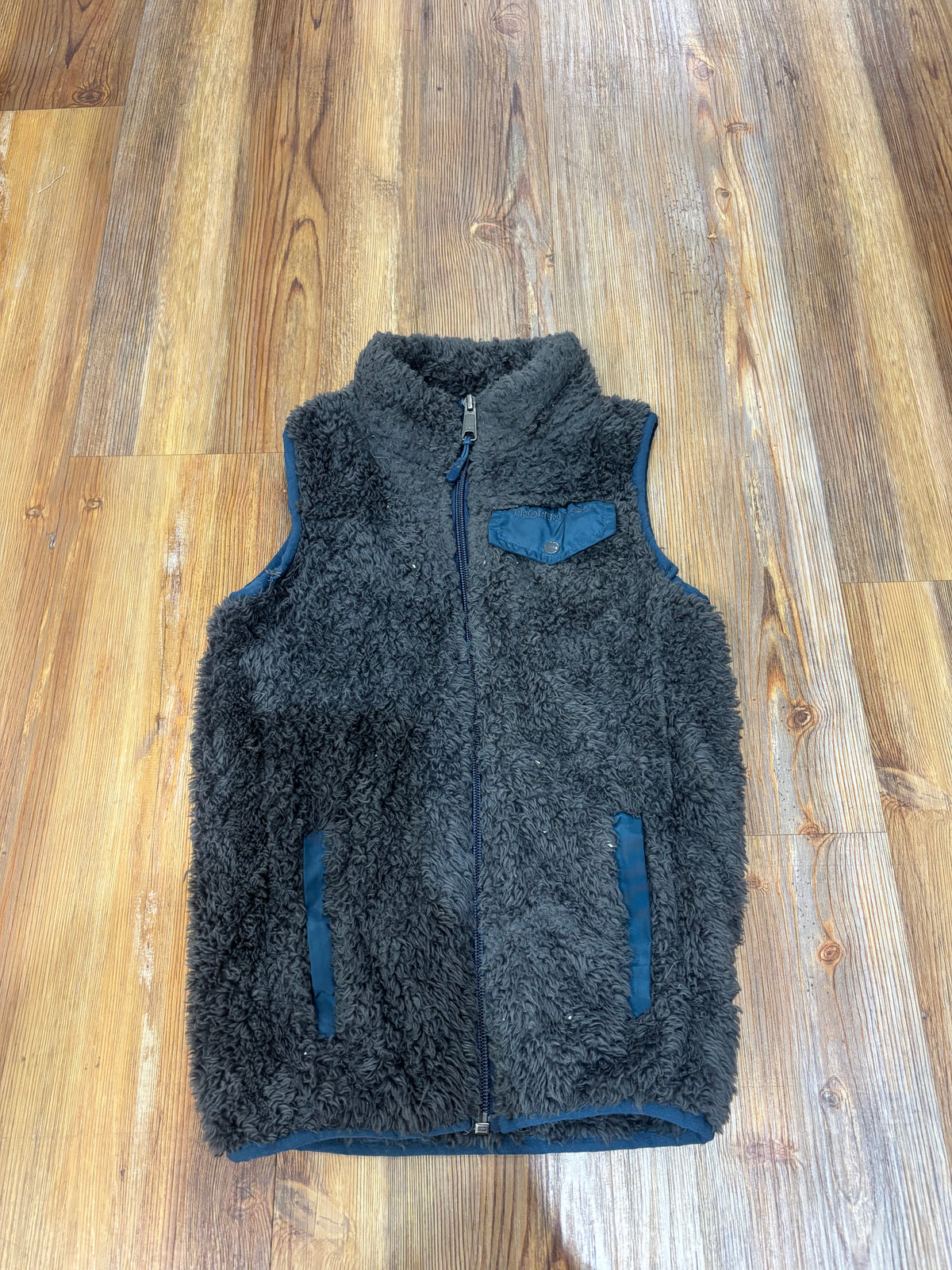 Grey Fuzzy Vest