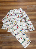 Adult Dr Seuss Whoville Button down PJ Set