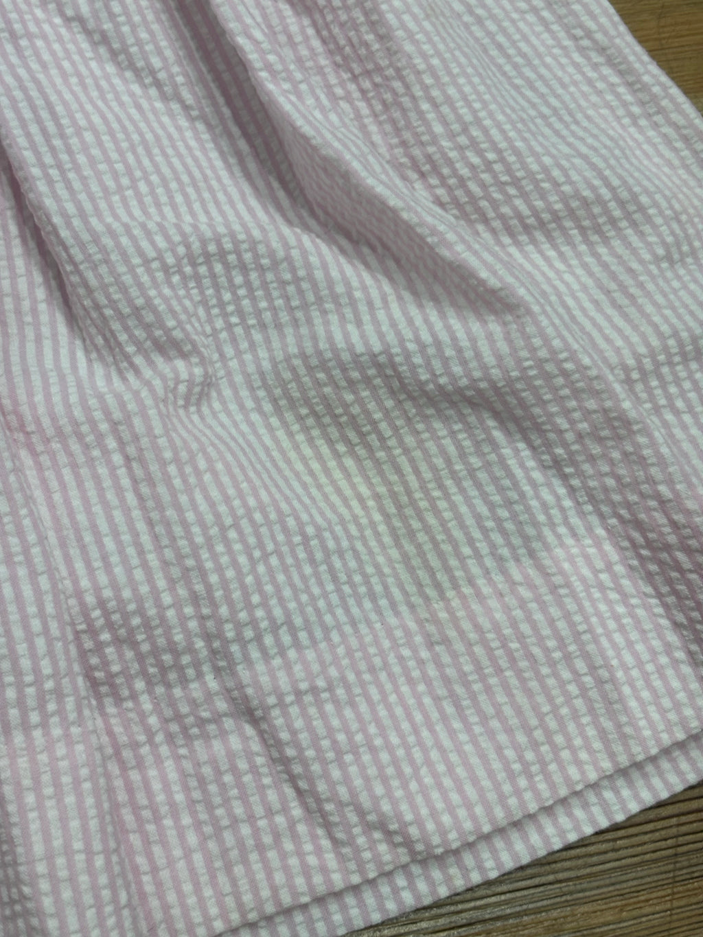 Pink Seersucker Smock Dress (spots)