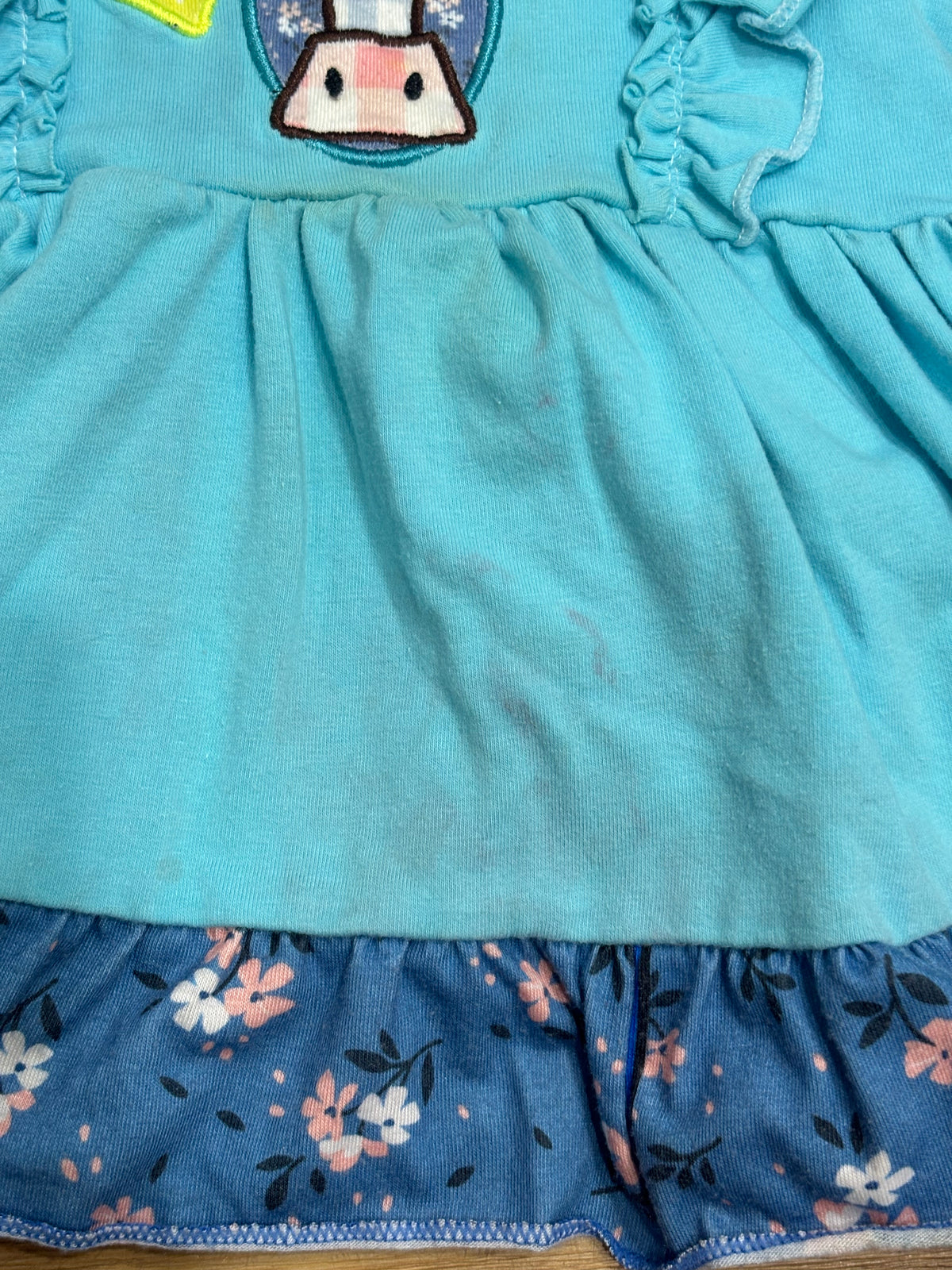 Blue Floral Cow Set (spots)