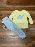 Yellow & Blue Stripe Dino Set (spots)