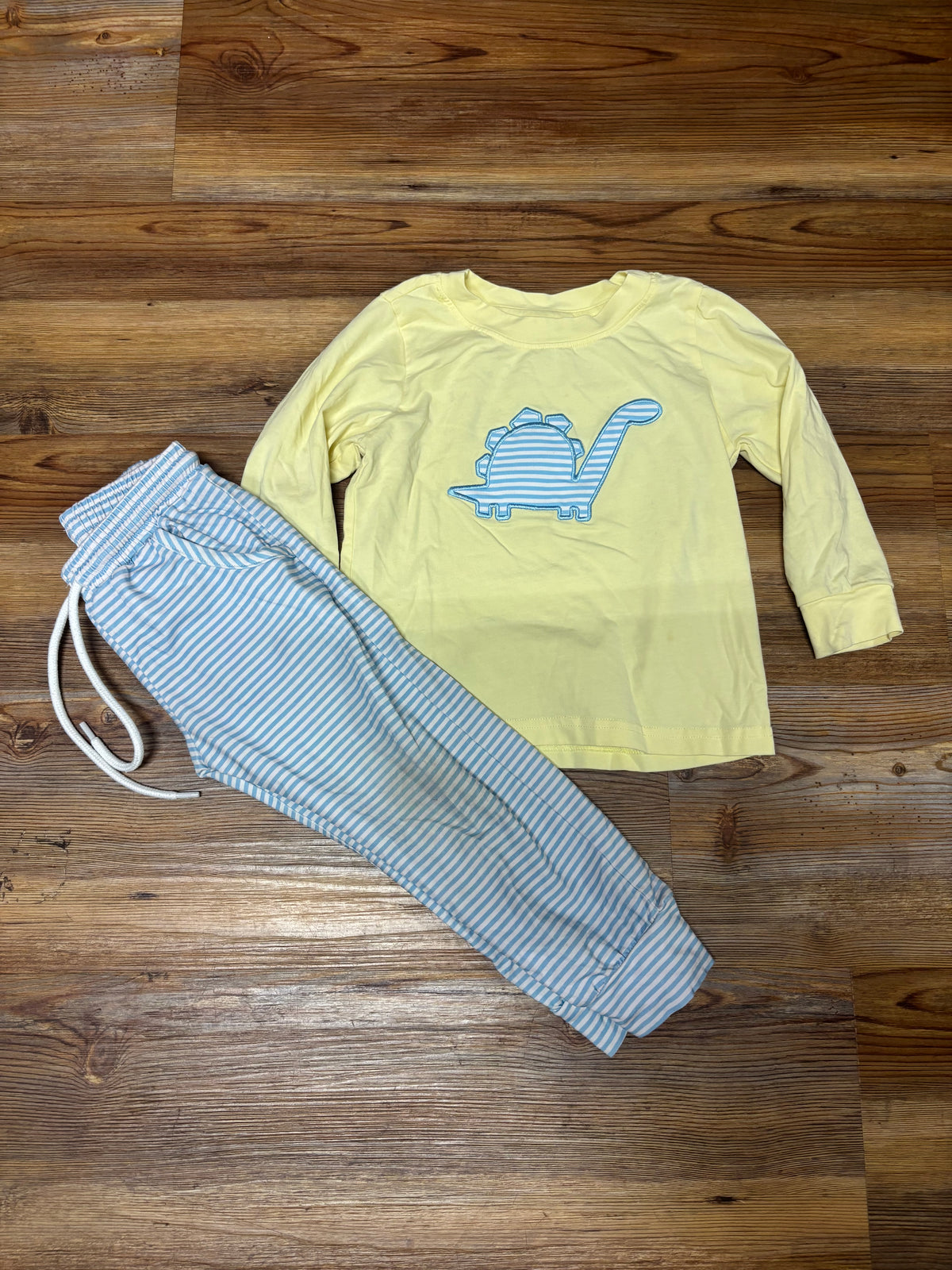 Yellow & Blue Stripe Dino Set (spots)
