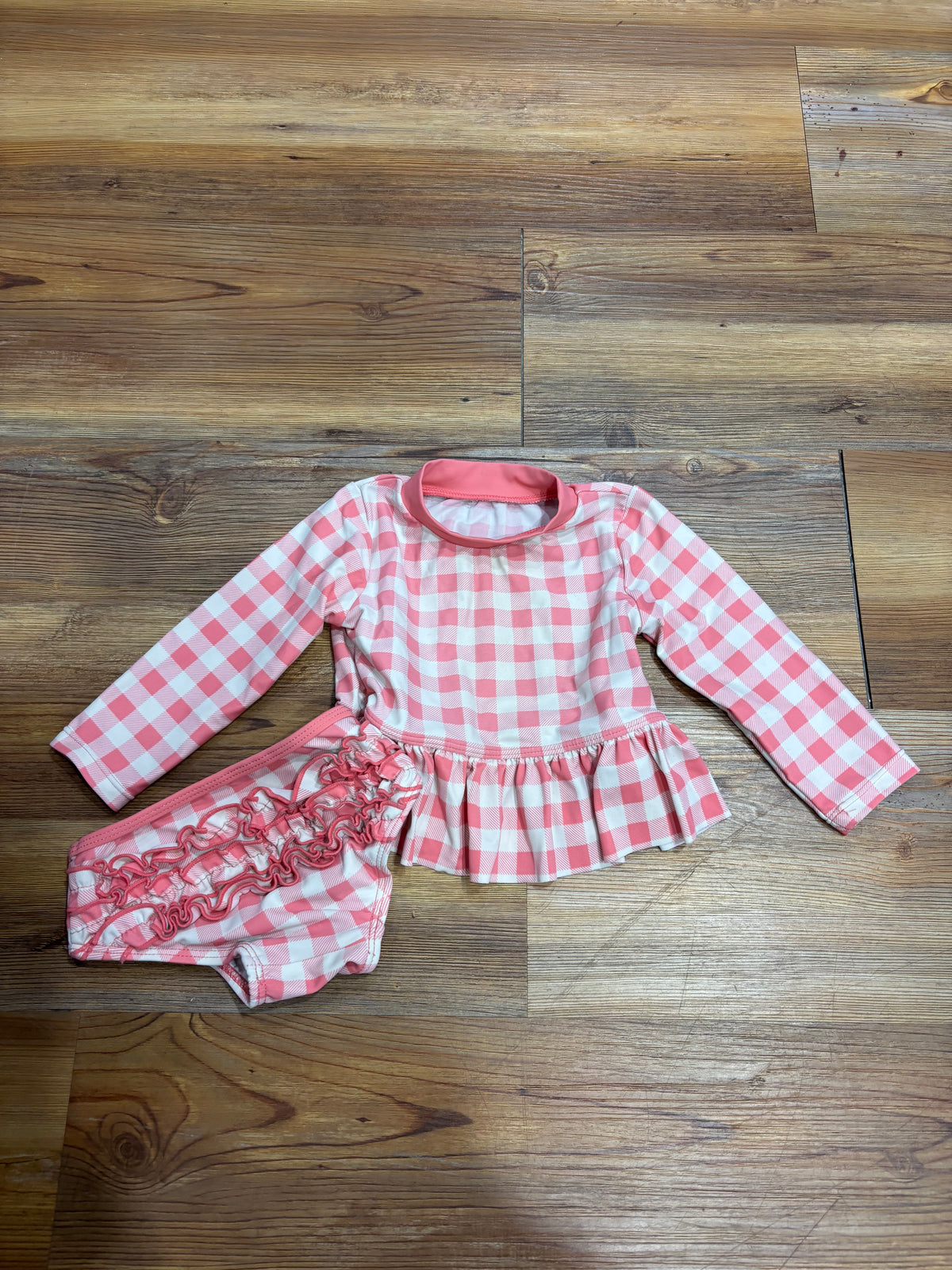 Pink Gingham Tankini Set