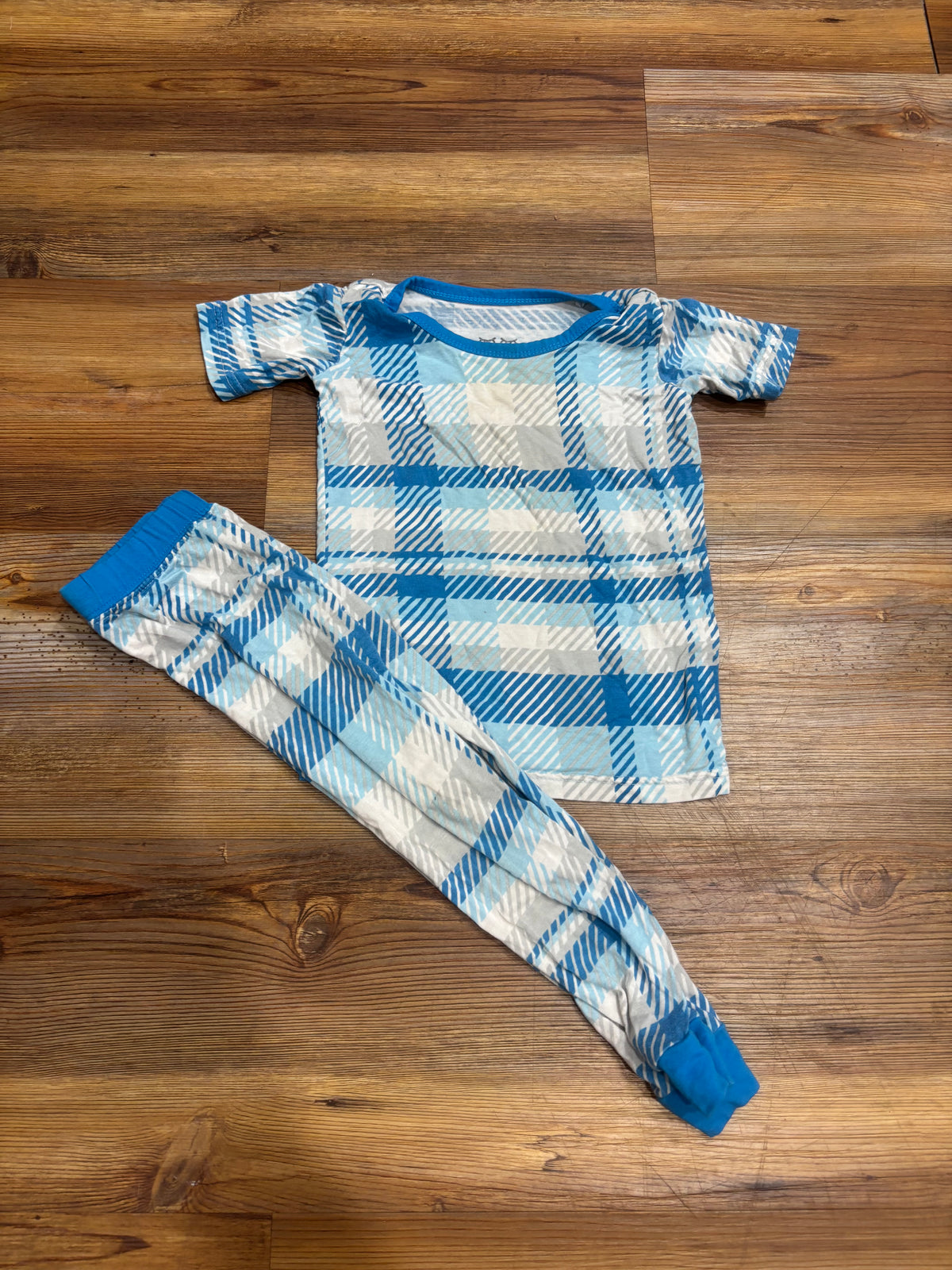 Blue Plaid PJ Set