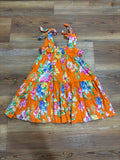 Orange Floral Dress