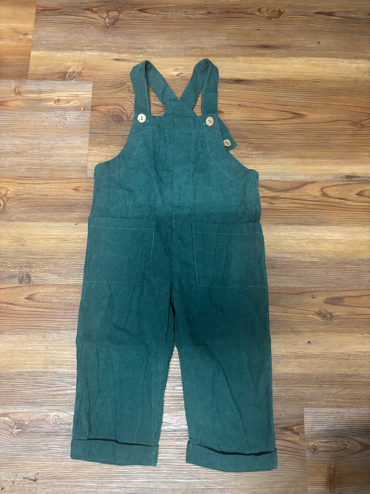 Green Corduroy Overalls