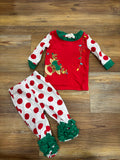 Reindeer Polka Dot PJ Set