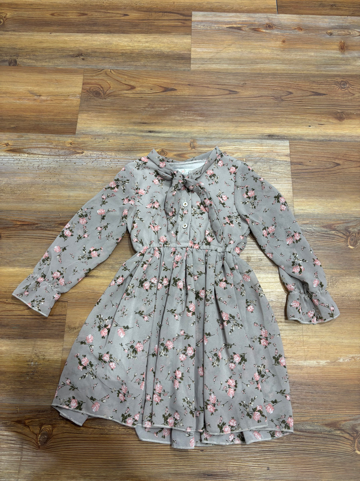 Grey Floral Dress
