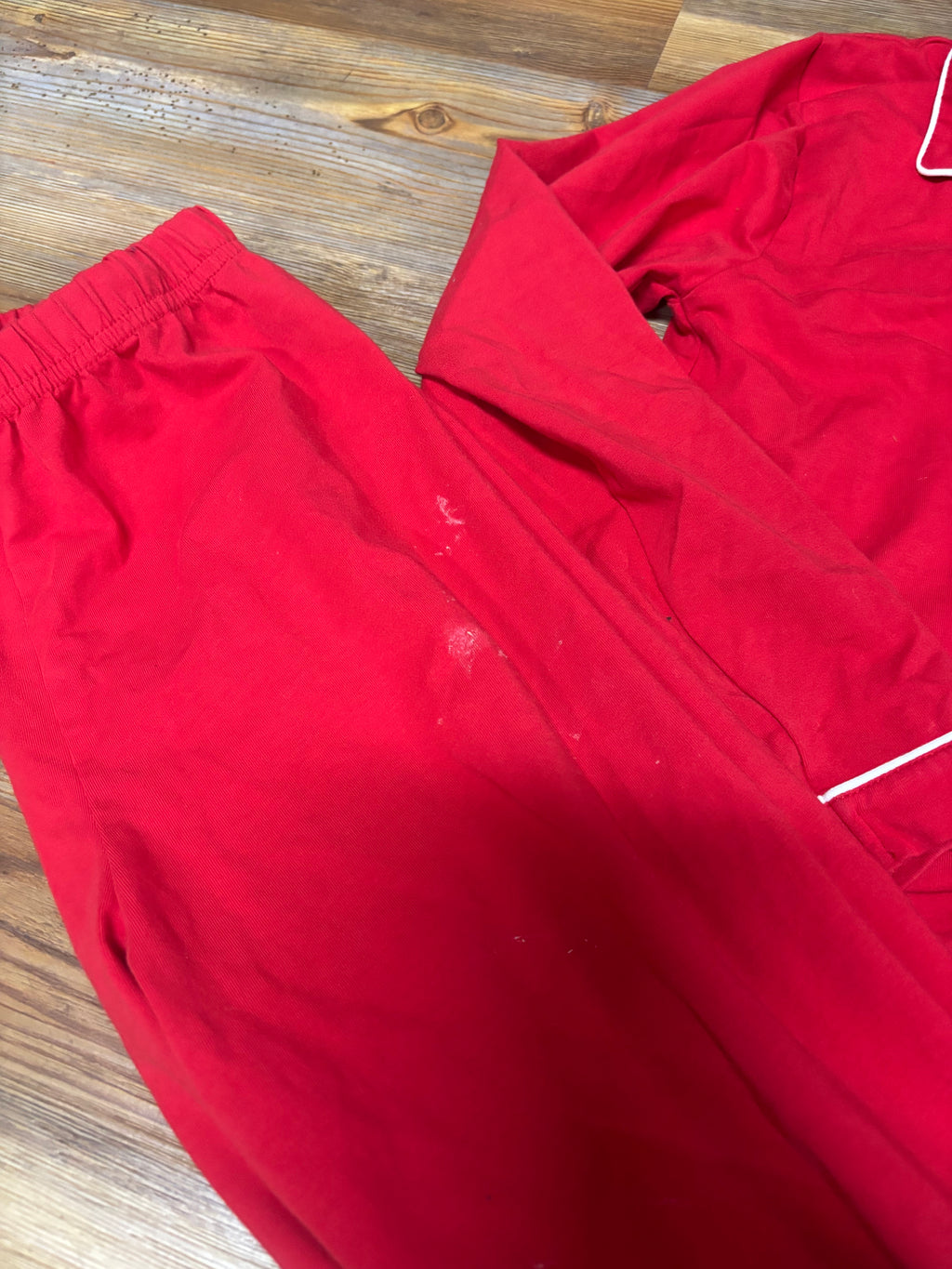 HMW Monogram Red Button Down PJ Set (spots)