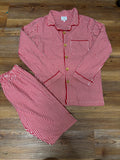 Red Stripe Button Down PJ Set