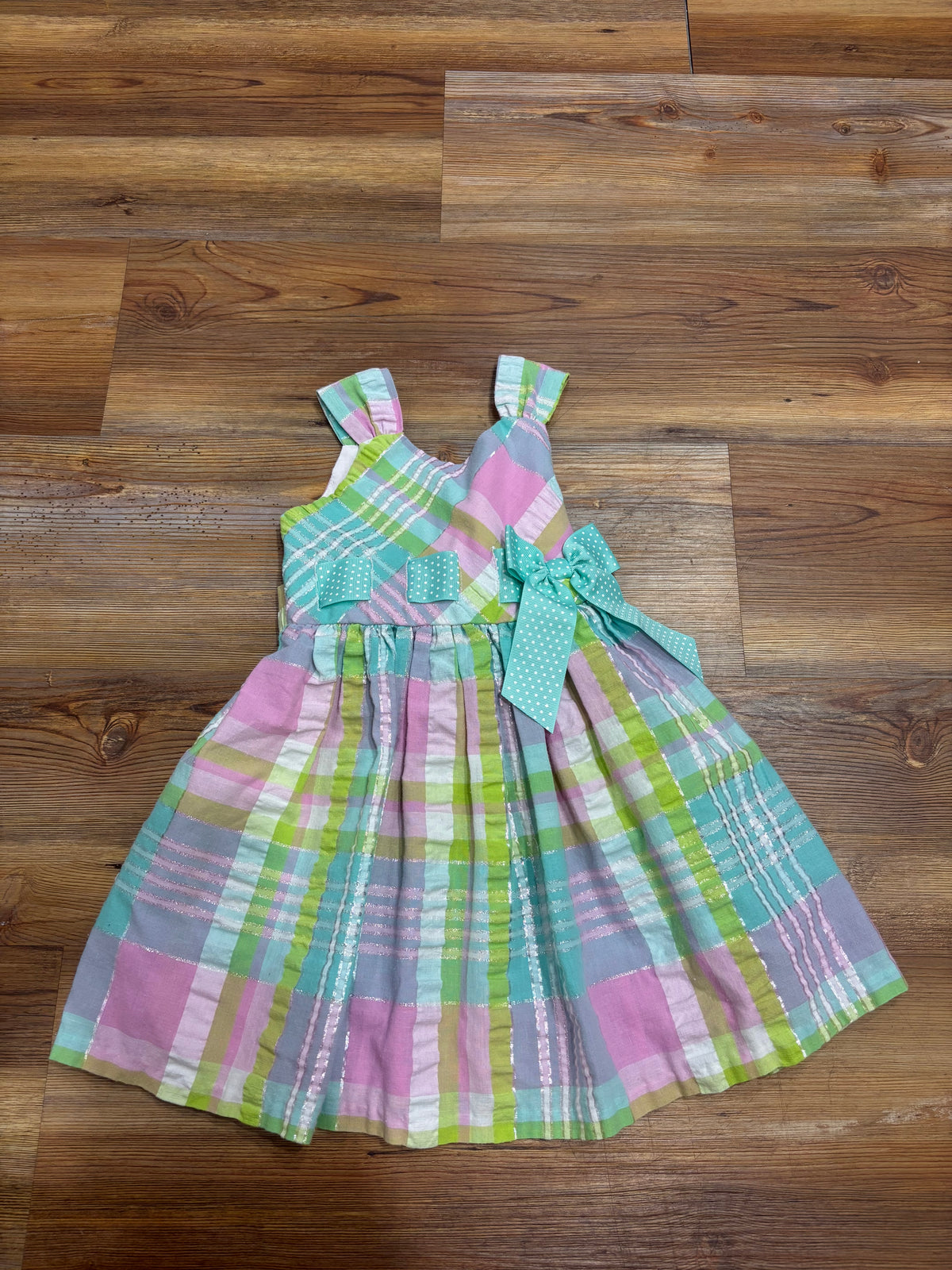 Pastel Plaid Bow Dress