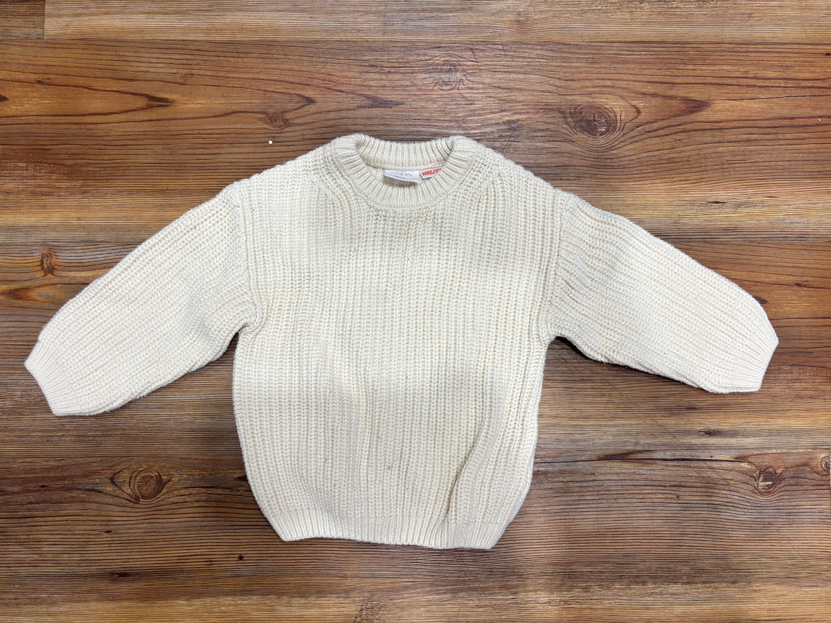 Cream Crochet Sweater
