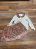 Rose Gold Sequin Skirt Set