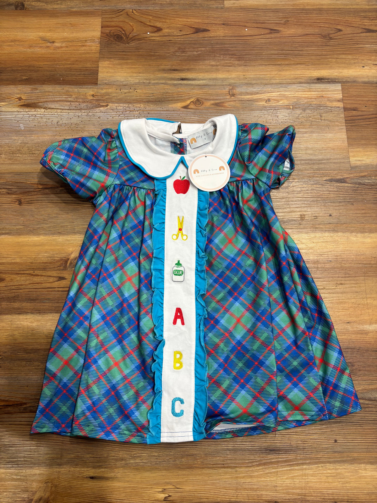 NWT Plaid School Supplies Dress