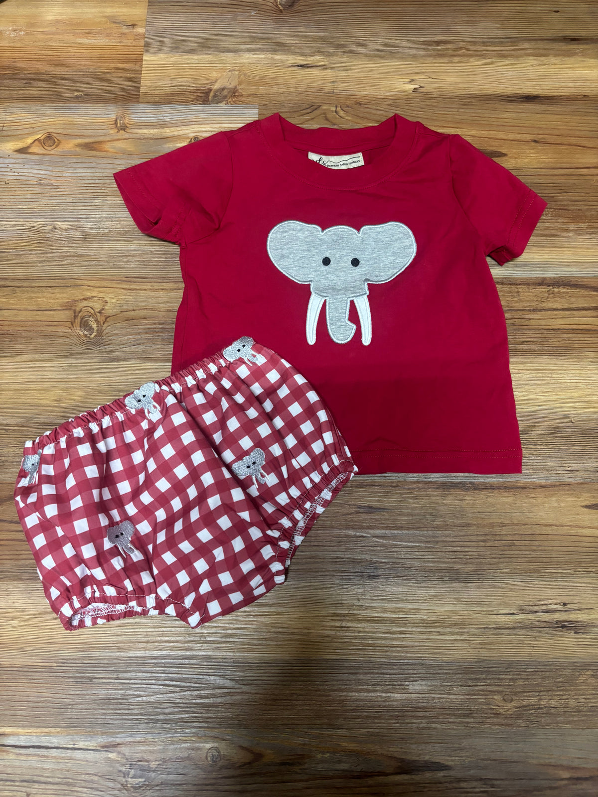 Crimson Elephant Bloomer Set