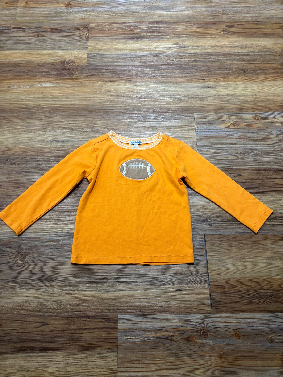 Orange Football Long Sleeve Shirt