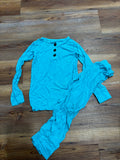 Teal Button PJ Set
