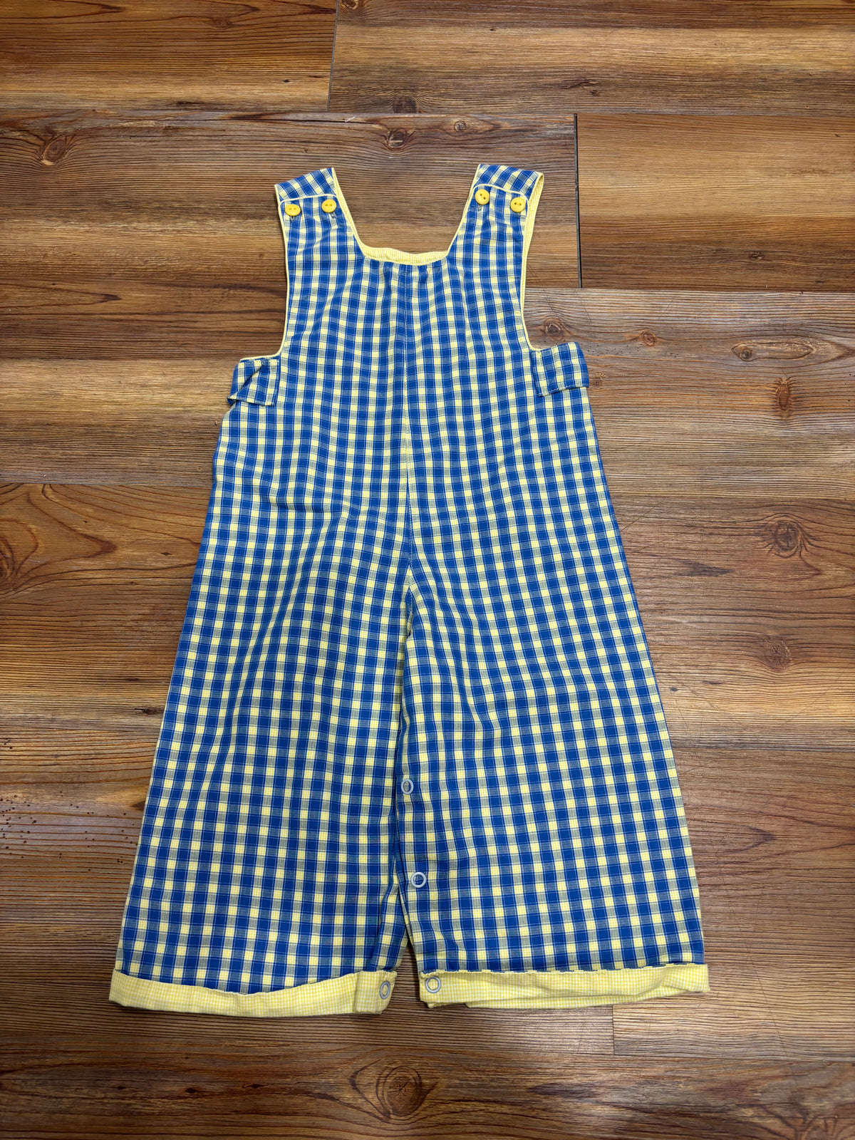 Blue Plaid w/ Yellow Trim Longall