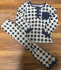 Navy Plaid PJ Set