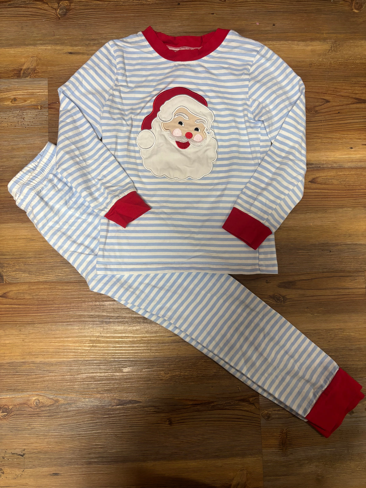 Blue Striped Santa Set