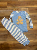 Blue Stripe Gingerbread Set