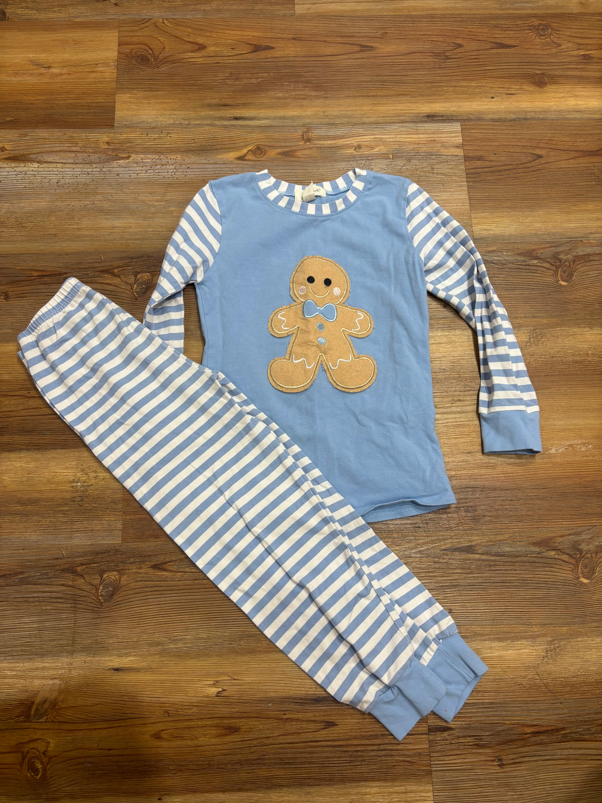Blue Stripe Gingerbread Set