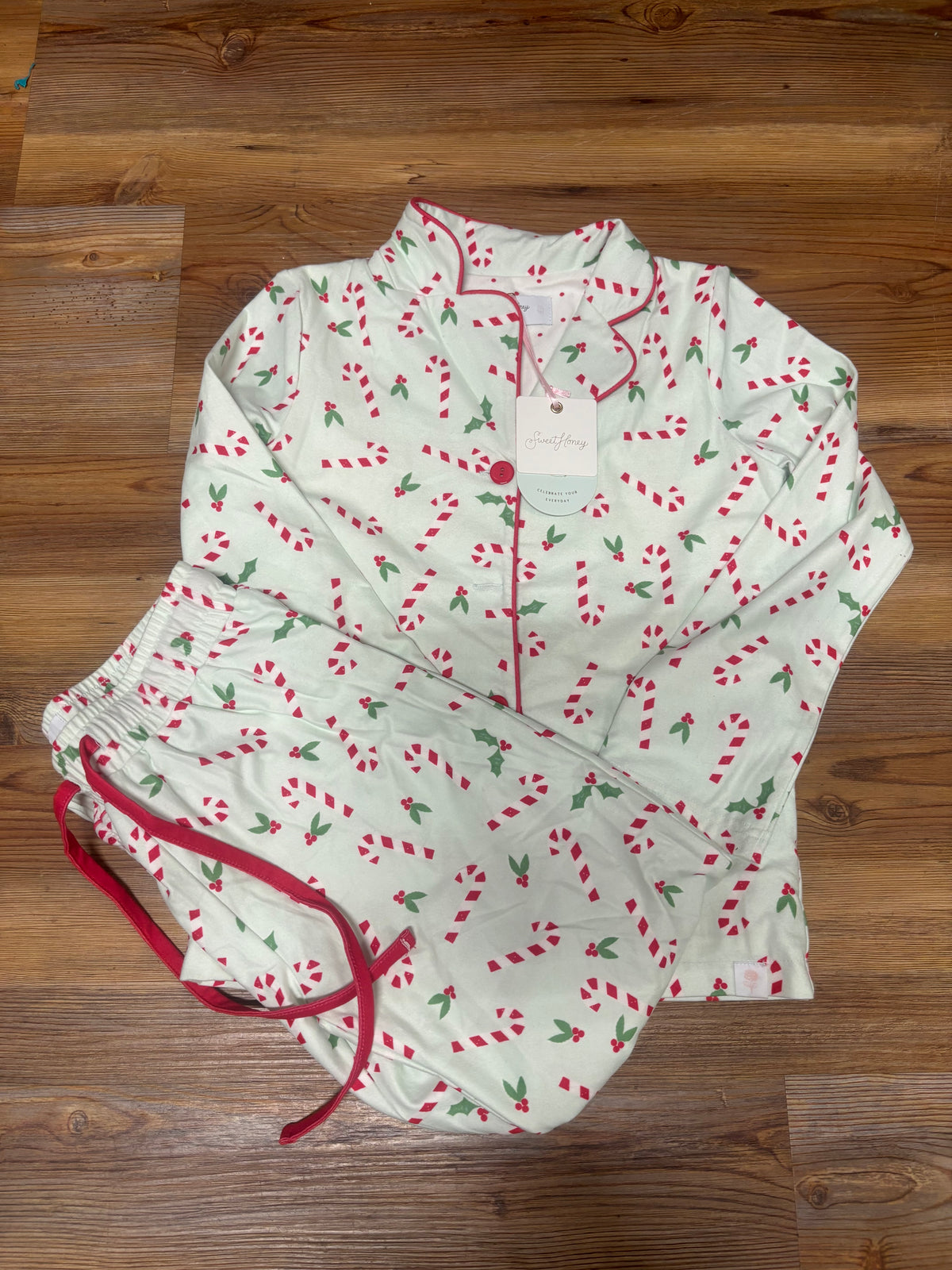NWT Mint Candy Cane PJ Set
