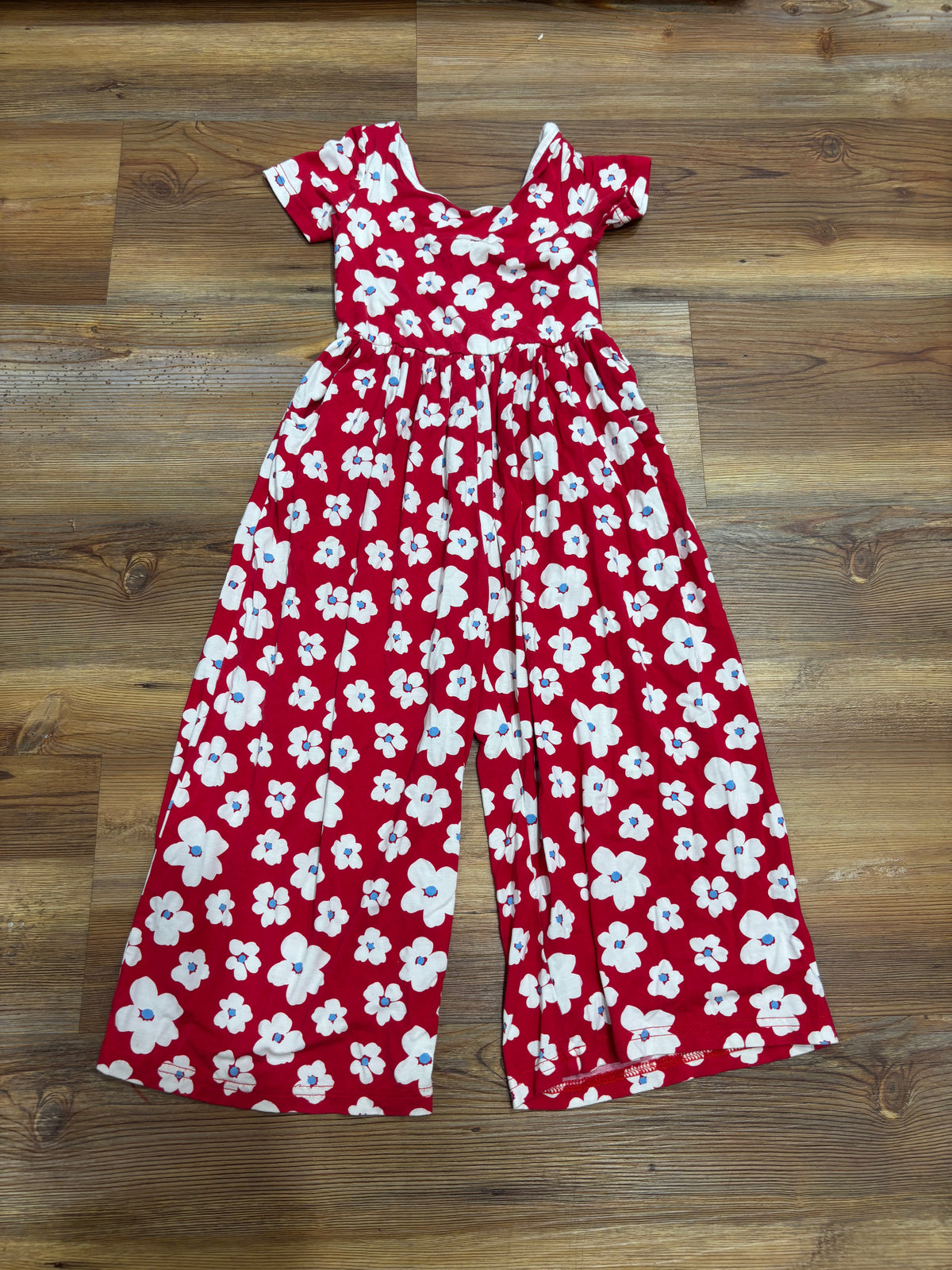Red Floral Jumpsuit