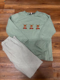 Green French Knot Reindeer Set