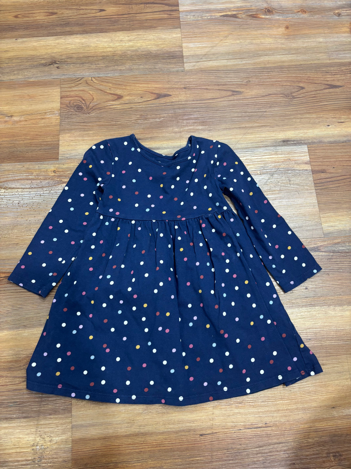 Navy Polka Dot Dress