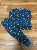 Navy Candy Cane PJ Set