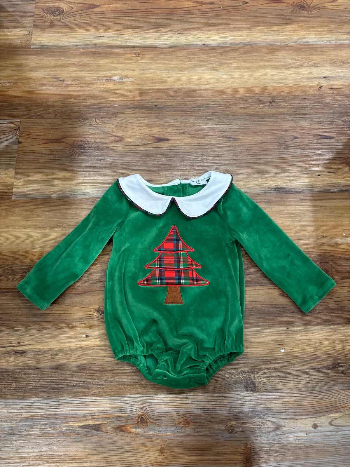 Velvet Plaid Christmas Tree Bubble
