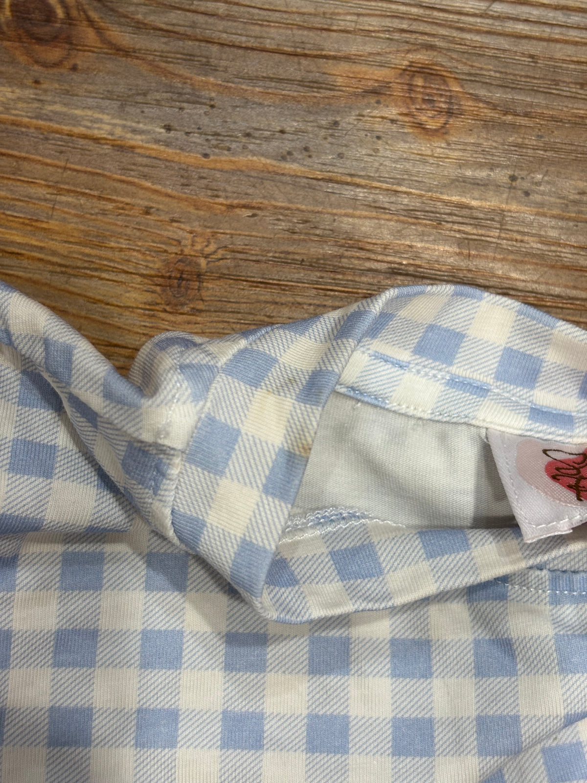 Blue Gingham "B" Set (spots)