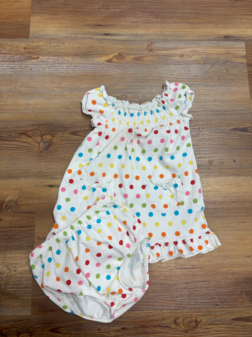 White Polka Dot Bloomer Set (spots)
