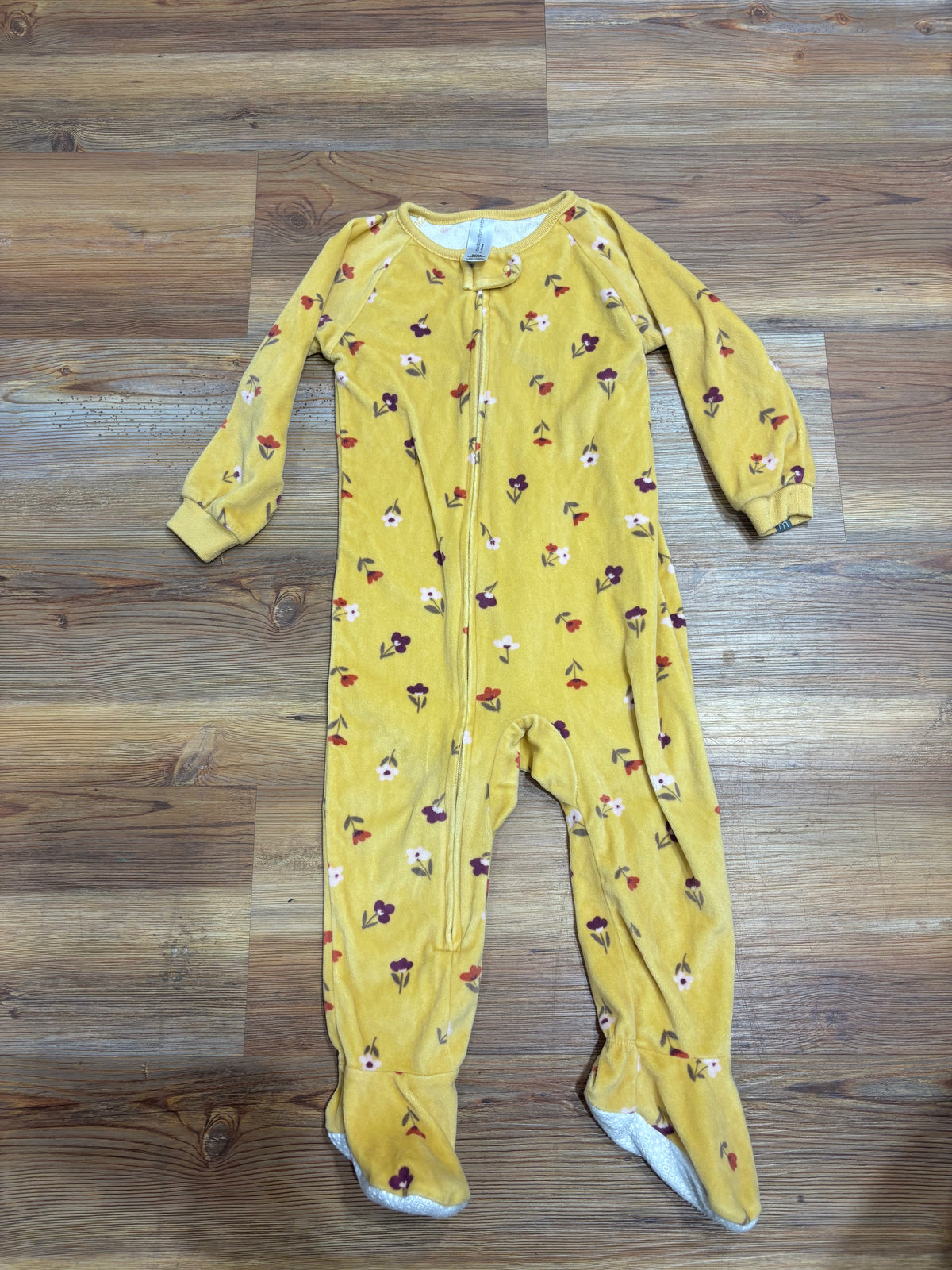 Yellow Floral Footie
