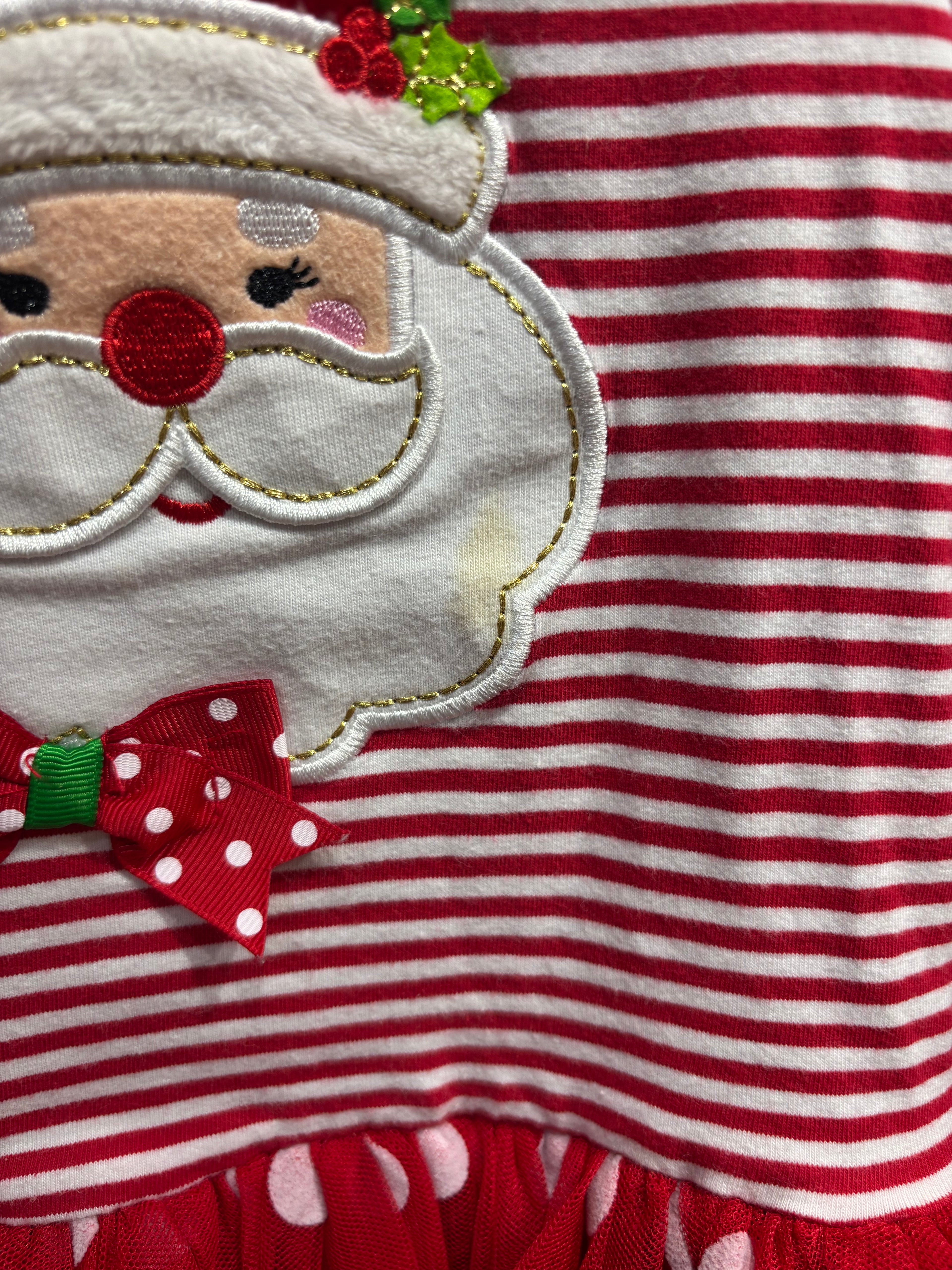 Red Stripe Tutu Santa Set (spots)