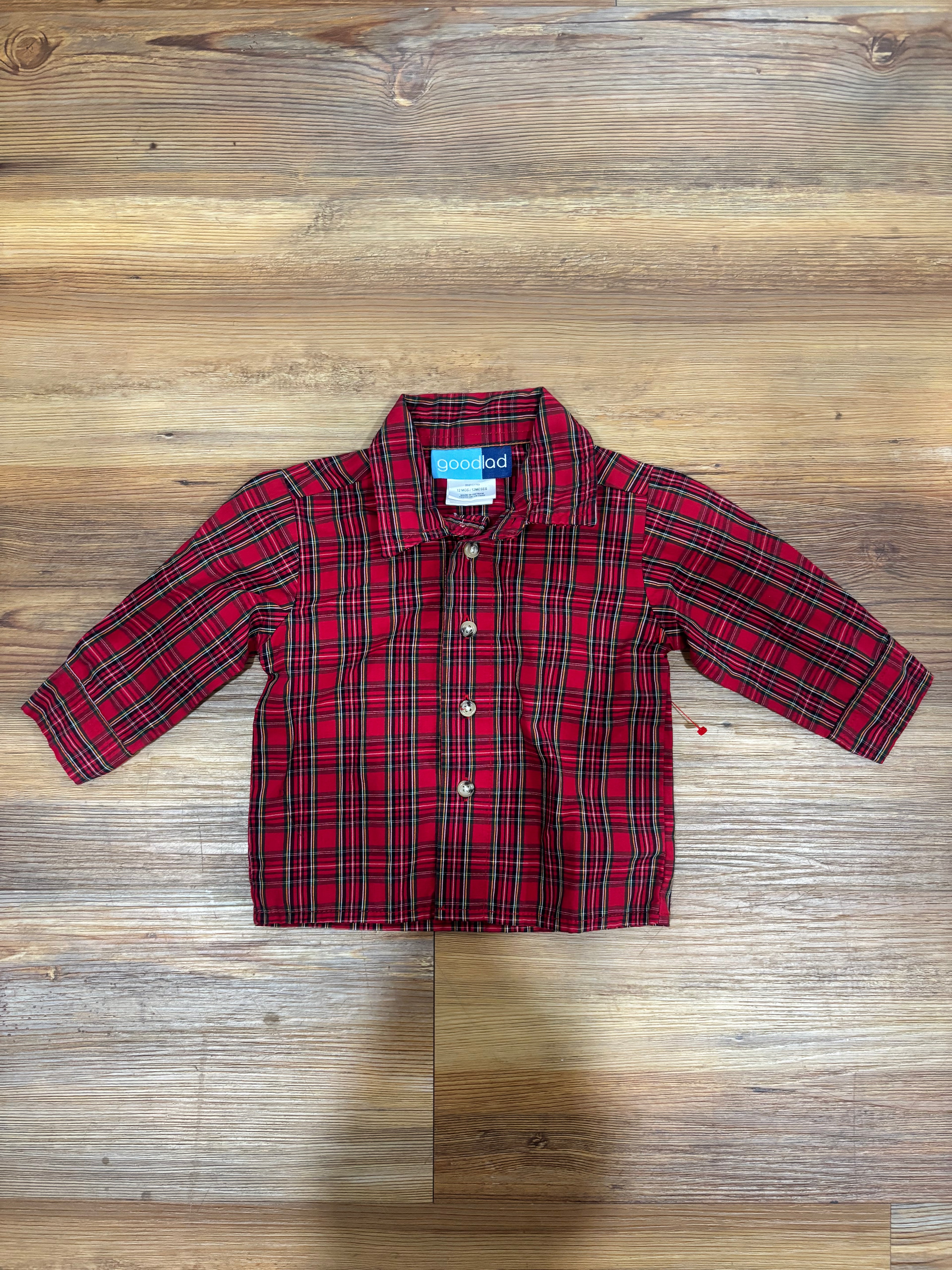 Red Plaid Button Down Shirt